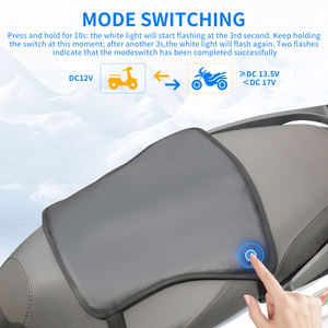 Cuscino Riscaldato in Pelle Ricaricabile 12V per Sella <span class=keywords><strong>Moto</strong></span> Singola con Controllo della Temperatura - Product Image 2