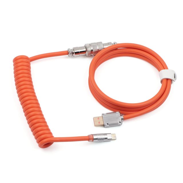 Factory Price Mechanical Keyboard Colorful Aviator Usb  Coiled Keyboard Cable