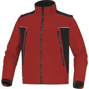 DELTA PLUS-Veste "softshell" en polyester/élasthanne ORSARNTM-M rouge-noir à 3 couches laminées HI-VIS WORKWEAR - Product Image 1