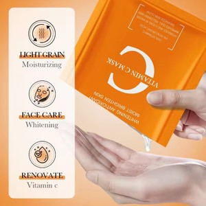 Vente en gros bon marché masque sérum pour le visage hydratant hydratant éclaircissant anti-âge masque facial à la vitamine C à l'acide hyaluronique niacinamide - Product Image 3
