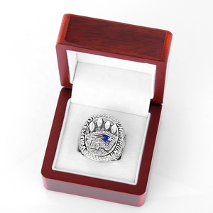 Anello del Campionato 2014 dei New England Patriots, Collezione per Tifosi del Super Bowl, Gioiello in Lega Placcato Argento - Product Image 5