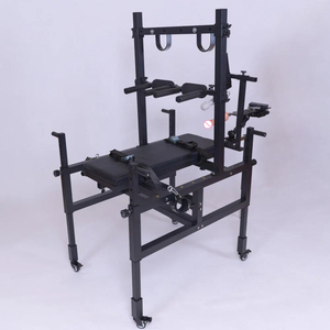 Lit de Contrainte BDSM Robuste et Réglable avec Cadre en Acier, Plateforme Rembourrée et Supports Multi-Positions - Product Image 3