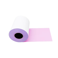 Papier autocopiant NCR 3 plis de qualité 2, rouleau de 2 1/4 po x 90 pi (3 po x 67 po) blanc, jaune, rose pour reçus, factures et caisses enregistreuses