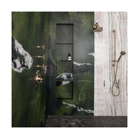 Newstar Top Qualité Personnaliser Design Maison Salle De Bains Douche Décoration Murale Pierre Naturelle Marbre Quartzite Onyx Dalle