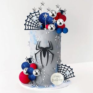 Decoradores de Pasteles, 32 Piezas, Soporte para Pastel de Spider-Man, Bolas, Adornos de Estrella para Pastel - Product Image 5