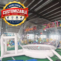 Dôme à bulles transparent personnalisable pour divertissement, tente événementielle imperméable, château gonflable, structure de jeux pour enfants
