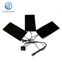 Tapis chauffant électrique intelligent 5V en silicone avec contrôle de température, USB, infrarouge lointain, en fibre de carbone pour domotique