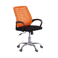 Chaise de bureau minimaliste en maille avec pieds en acier réglables et mobiles pour la maison, le bureau, l'école, l'hôtel, le dortoir