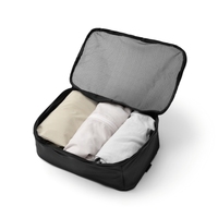 Organisateur portable quatre pièces pour les voyages d'affaires, cubes de rangement pliables légers avec fermeture éclair pour chaussures, sous-vêtements et vêtements