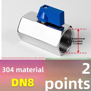 <strong>Mini</strong> <strong>Ball</strong> <strong>Valve</strong> 304 Stainless Steel Internal External 6/4 Points Wire 1 Inch DN15 Manual Pagoda Micro Double Small <strong>Valve</strong> Switch - Product Image 2