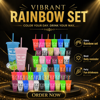 Lot de 10 gobelets pour enfants à couleurs changeantes, étanches, avec couvercles et pailles, 710 ml, réutilisables, en plastique, design mignon, pour fêtes et voyages, sûrs et applicables