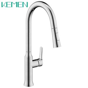 中国プルダウンキッチン蛇口<span class=keywords><strong>304</strong></span>ステンレススチールロングネック316ブラシ仕上げシングルホール回転可能メッキタップホテル - Product Image 2