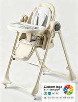 Chaise haute pour bébé Bayho 4-en-1, balançoire électrique, table à langer et chaise de jeu, position assise et inclinable, convient aux enfants de 0 à 3 ans