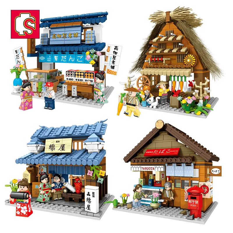 Sembo Block 601084 409PCS Japanese Style House Educational Kids Assembling Diy Kit Bricks Dolls Building Blocks Sets Toy