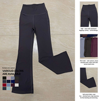 Leggings de sport taille haute coupe bootcut, effet push-up, respirants, pour le yoga, la gym et le Pilates