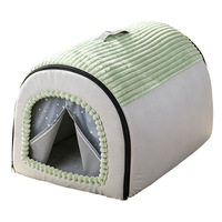 Nouveau lit pour chien automne/hiver 2026, détachable, lavable, chaud, fermé, pour la sécurité des chiens, avec rideau de porte, tente pour chat