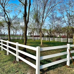 <span class=keywords><strong>3</strong></span> रेल सफेद pvc घोड़े बाड़ संक्षारण-प्रतिरोधी बाहरी खेत के लिए चारू सीमा पैनल - Product Image 3