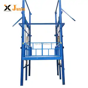 Guide rail type freight elevator Small electric hydraulic freight elevator for cargo elevator of second floor warehouse building