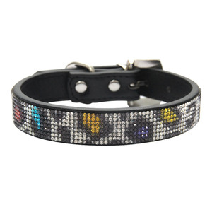 Accesorios para mascotas, collar de lujo con estampado de leopardo, diamantes de imitación, cuero PU, cinta de moda, collar de gato personalizado, Collar ajustable para perro - Product Image 5