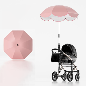 Venta al por mayor abrazadera universal ajustable carro de empuje soporte portátil playa Golf silla tamaño pequeño cochecito de bebé paraguas - Product Image 3