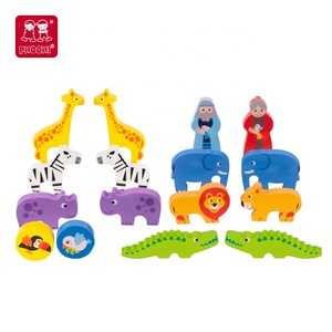 Rompecabezas de madera de aprendizaje educativo para niños, juego de simulación para niños, juguetes de barco de madera Noah's <span class=keywords><strong>Ark</strong></span> - Product Image 5