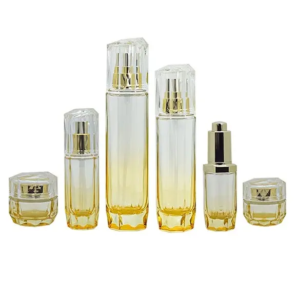 Customize Wholesale Cosmetics Packing Empty 1Oz Dropper Glass Serum Essence Bottle with Pump for Skincare Massage Oil
