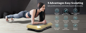 Plataforma Vibratoria Electromagnética Vertical <span class=keywords><strong>OKIO</strong></span> para Adelgazar Todo el Cuerpo (Acero+ABS, Capacidad 200 kg) para Ejercicio en Casa - Product Image 4