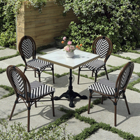 Vente en gros de chaise en rotin de haute qualité avec dossier pour l'extérieur mobilier de jardin chaise de table en rotin