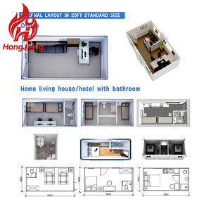 Mua vận chuyển container nhà sang trọng container nhà 3 phòng ngủ nhà khung với bánh xe prefab nhà tiền chế nhà - Product Image 4