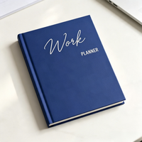 Agenda de travail A5 relié rigide bleu Klein, carnet personnalisé en cuir PU, agenda quotidien, journal de bureau, journal professionnel