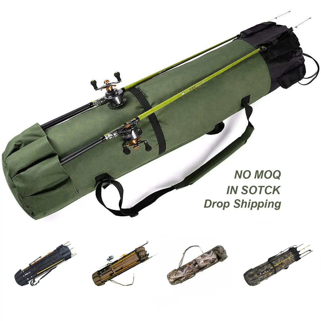 Wholesale Waterproof Portable Heavy Duty Large Capacity Fly 155センチメートルHolder Colourful Carrying Case Hard Fishing Tackle Rod Bag