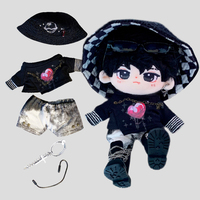 Poupée en peluche 3D de star K-pop fabriquée en Chine, personnalisée en coton, mignonne, 20 cm, poupée d'idole coréenne avec vêtements de dessin animé