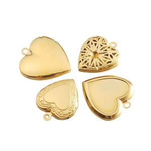 Dainty 18K Mạ Vàng Trang Sức Bằng Thép Không Gỉ Thăng Hoa Trống Trái Tim Khóa Khung Trang Sức Ảnh <span class=keywords><strong>Locket</strong></span> Pendant Necklace - Product Image 6