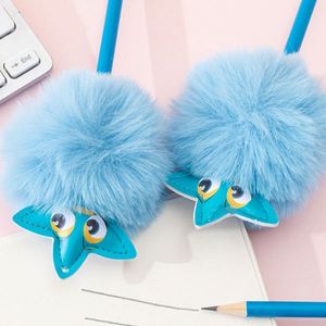 Lápiz Kawaii con Bola de Pelo, Novedoso y Bonito, con Logotipo Personalizado, para Regalos Promocionales, Venta Caliente - Product Image 2