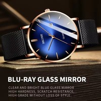 BELUSHI jam tangan pria 010, arloji bisnis kasual Stainless Steel Ultra tipis Quartz konograf tahan air
