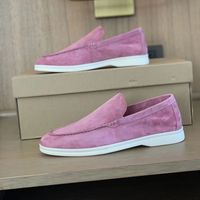 Mocassins classiques en daim pour hommes – Chaussures décontractées de luxe respirantes à enfiler pour la conduite et la marche – Style tennis