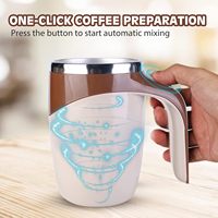 Auto en acier inoxydable auto tasse Portable tasse magnétique voyage pour café lait bureau maison automatique magnétique agitation tasse à café