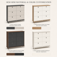 Armoire à chaussures murale ultra-fine en acier italienne avec rangement pour entrée/porte