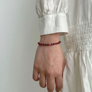 Dylam Classic Collection Women Fine Charm Jewelry Jewellery Daily Wear Natural <b>Red</b> Agate Apatite Stone Beaded Bangles <b>Bracelets</b> - Product Image 2