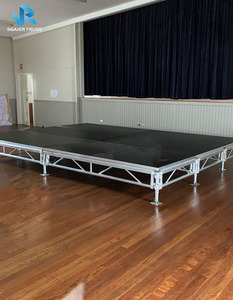 Scène mobile pour événements, concerts, mariages, scène d'assemblage facile à installer, contreplaqué antidérapant, hauteur réglable, à vendre - Product Image 5