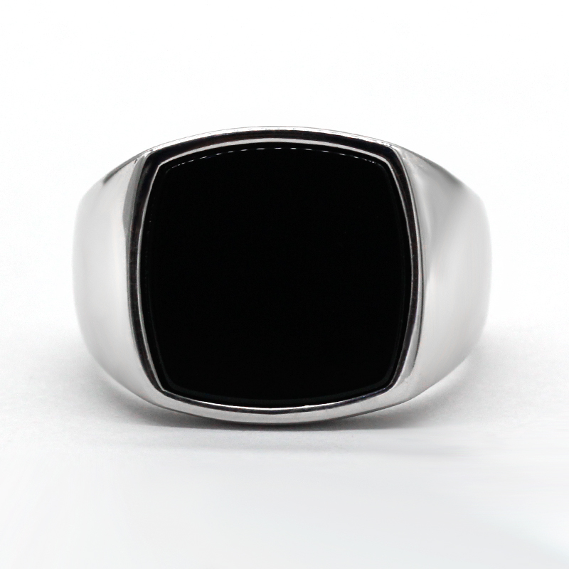 Anillo De Sello Para Hombre Kuzzoi - Plata De Ley 925, Ovalado Con Esmalte Azul - Tallas 54 A 66 (17-21 Mm)