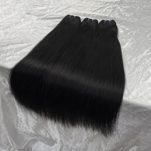 Extensions de cheveux humains vierges brésiliens naturels, lisses et raides, double épaisseur, cuticules alignées - Product Image 5
