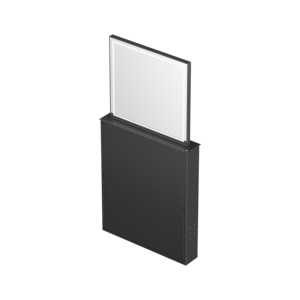 미니멀리스트 전동 리프트 화장대 숨겨진 거울 및 LED 조명 포함 - Product Image 1