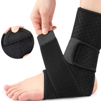 Attelle de cheville réglable avec fermeture auto-agrippante élastique, support de compression pour la cheville, idéale pour le football, le basketball, le cyclisme et la course à pied