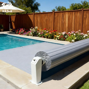 Couverture de <span class=keywords><strong>piscine</strong></span> automatique télécommandée Water Crown pour piscines pour enfants, en <span class=keywords><strong>plastique</strong></span> rigide, durable et sécuritaire - Product Image 1