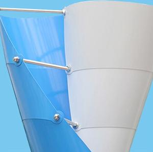 Éolienne à axe vertical hélicoïdal silencieuse à faible vitesse de démarrage, haute efficacité, 1200W, avec un diamètre de rotor de 0,64 m, sortie 12/24V - Product Image 3