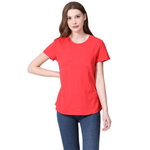 Summer Plus Size Maternity Top <span class=keywords><strong>T</strong></span>-<span class=keywords><strong>shirt</strong></span> en coton doux avec <span class=keywords><strong>fermeture</strong></span> à glissière horizontale pour l'<span class=keywords><strong>allaitement</strong></span> Vêtements d'<span class=keywords><strong>allaitement</strong></span> Confortable S -5XL - Product Image 4