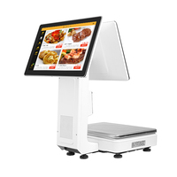Sistema de Punto de Venta Todo en Uno con Báscula, Pantalla Táctil Dual, Caja Registradora Eléctrica, Windows/Android, 15-30 kg