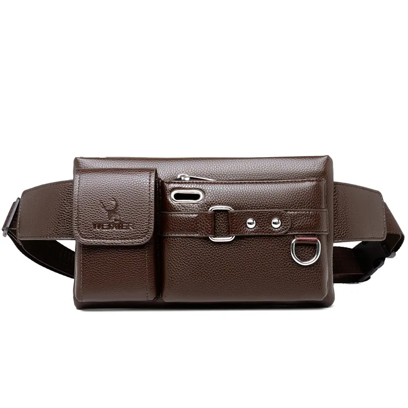 Waist Bag Custom Logo Multifunctional Outdoor Travel PU Shoulder Messenger Riding Waist Bag Fanny Pack