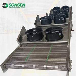 Endüstriyel gıda soğutma ve bisküvi için özel paslanmaz çelik hava soğutmalı soğutma konveyörü - Product Image 3